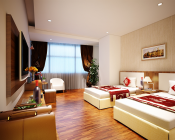 Thi công phòng đôi tại khách sạn Hải Nam - Bến Tre KS008